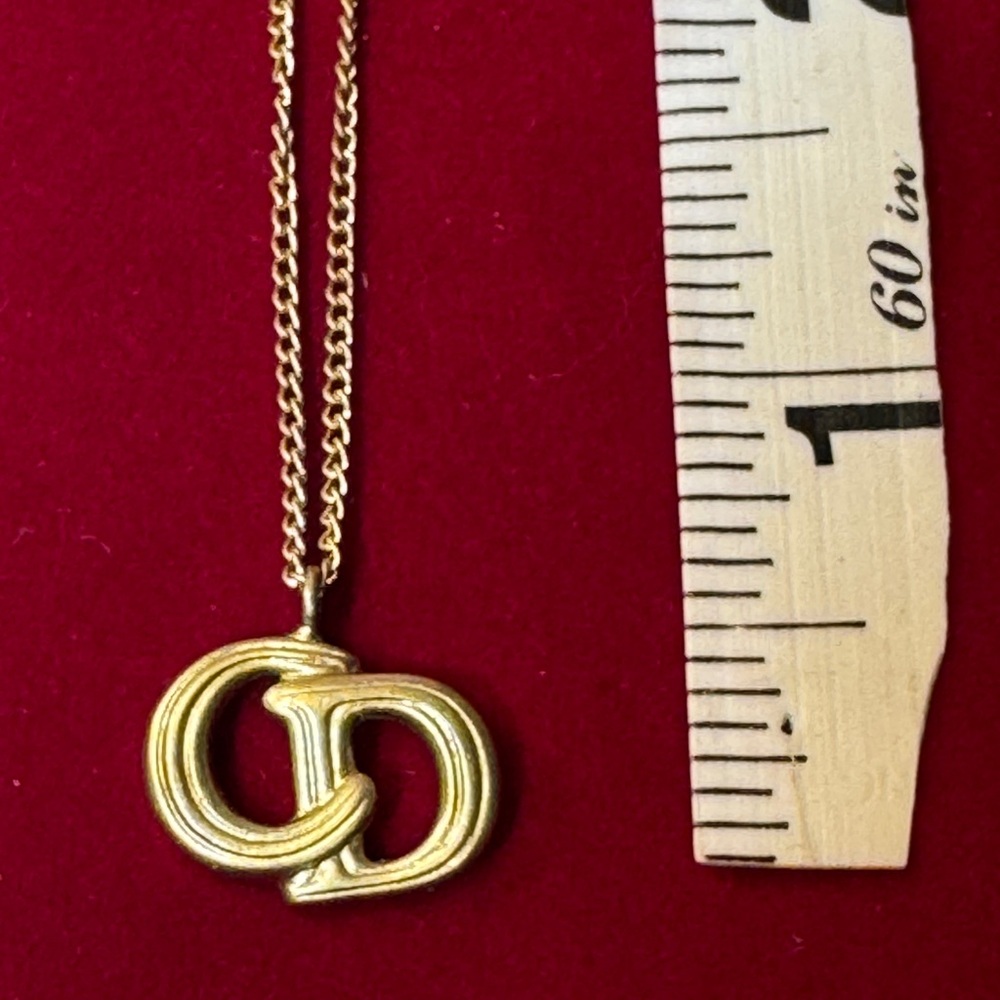 Designer Gold Initial Pendant Necklace - Picture 7 of 13